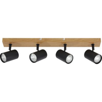 Plafoniera ZINNIA PL4, IP20, 220-240V, negru, natur, metal KL164007 Plafoniera ZINNIA PL4, IP20, 220-240V, negru, natur, metal KL164007