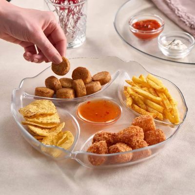 Platou sticla divizat PATISERIE-30CM Bsr-10473 Platou sticla divizat PATISERIE-30CM Bsr-10473