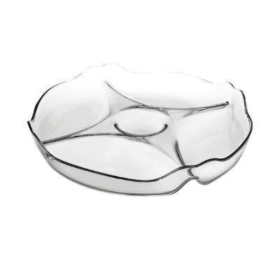 Platou sticla divizat PATISERIE-30CM Bsr-10473