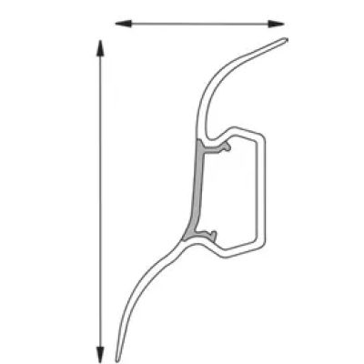Plinta cu canal stejar novara 2.5ml PP55M-0-837