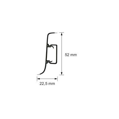 Plinta parchet canal cablu 2.5 Iuno N10456-6017 Plinta parchet canal cablu 2.5 Iuno N10456-6017