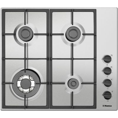 Plita pe gaz Hansa, 60 CM, aprindere electrica, gratare fonta, arzator wok, inox Bhg1611502