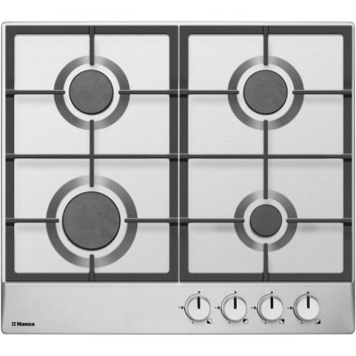 Plita pe gaz Hansa, 60 CM, aprindere electrica, gratare fonta, arzator wok, inox Bhg1611502