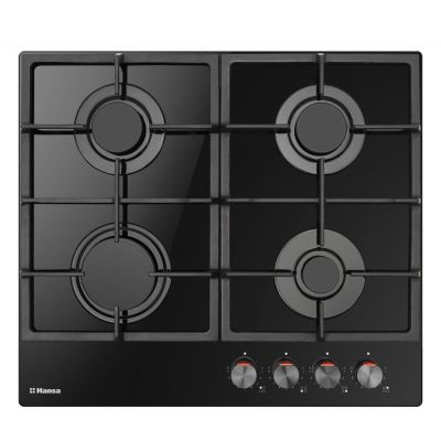Plita sticla Hansa pe gaz 60 cm negru BHKS610505
