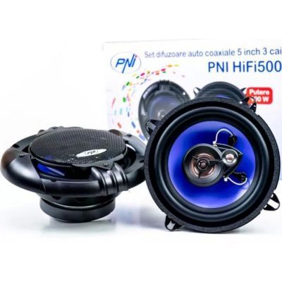 PNI-FI500 Difuzoare auto coaxiale PNI HIFI500, 100W, 12.7 CM, 3 CAI PNI-FI500 Difuzoare auto coaxiale PNI HIFI500, 100W, 12.7 CM, 3 CAI