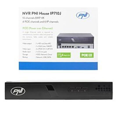 PNI-IP710J NVR POE PNI House IP710J, 10 canale 4k 8MP