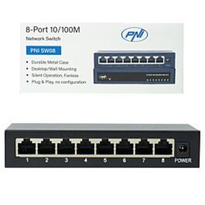 PNI-SW08 Switch PNI SW08 cu 8 porturi 10/100 MBPS carcasa metalica