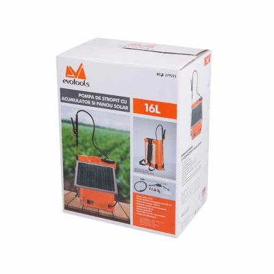 Pompa de stropit cu acumulator si panou solar 16-679223 Pompa de stropit cu acumulator si panou solar 16-679223