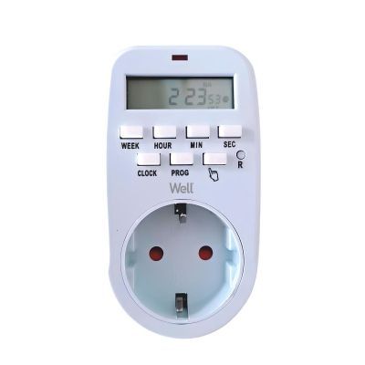 Priza programabila digitala Well, pentru interior, setare min 1 secunda