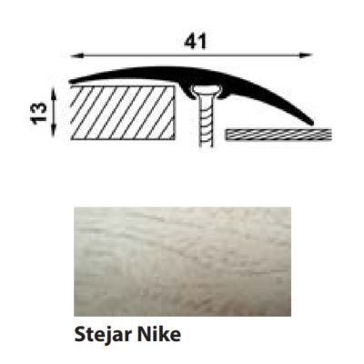 Profil al. trecere cu dif. nivel cu surub ascuns stejar nike 41mm/270cm PM72607E