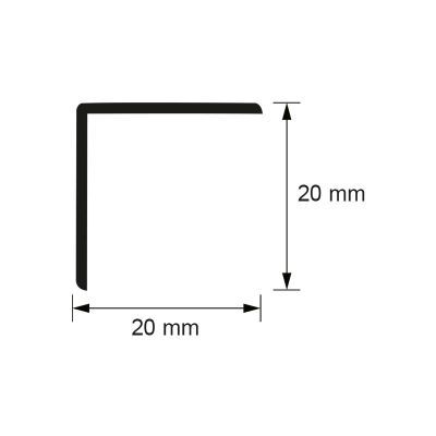 Profil L 20X20mm 2.75M negru 32017-111