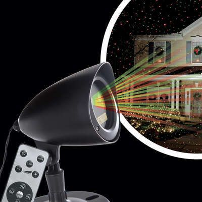Proiector lumini de exterior + telecomanda, multicolor, suprafata 400 mp, 878168a