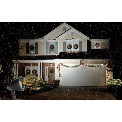 Proiector lumini de exterior + telecomanda, multicolor, suprafata 400 mp, 878168a