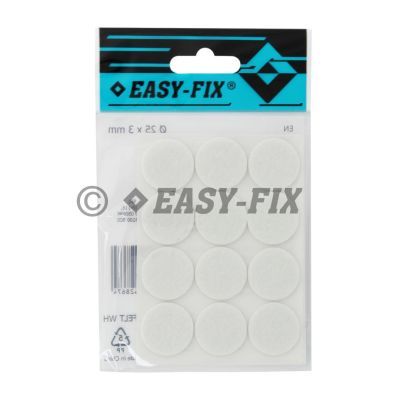Protectie autoadeziva pasla FI 25X3mm alba 12BUC/BLISTER 23985