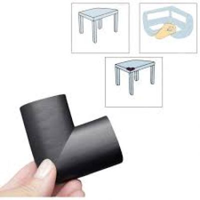 Protectie colturi mobila-masa 10 buc negru Ha5121