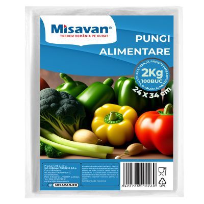 Pungi alimentare 2kg 100/set 1302