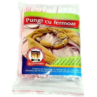 Pungi cu fermoar 180*250mm 100/Set 1408