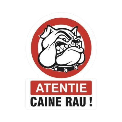 R0103 indicator caine PERICULOS/RAU 30x20