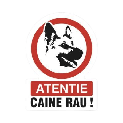 R0103 indicator caine PERICULOS/RAU 30x20
