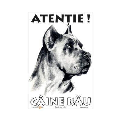 R0103 indicator caine PERICULOS/RAU 30x20