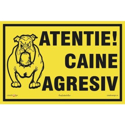R0103 indicator caine PERICULOS/RAU 30x20