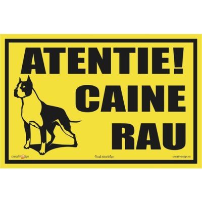 R0103 indicator caine PERICULOS/RAU 30x20