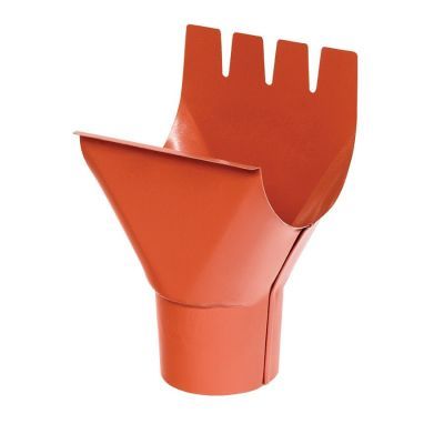 Racord jgheab 125 mm - burlan 90 mm, Bilka, caramiziu (RAL 8004)