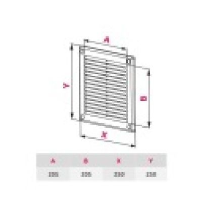 Rama aerisire maro 25X25 Tru8br
