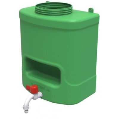 Rezervor PE cu robinet pentru curte/gradina/camping 15L Verde Rezervor PE cu robinet pentru curte/gradina/camping 15L Verde
