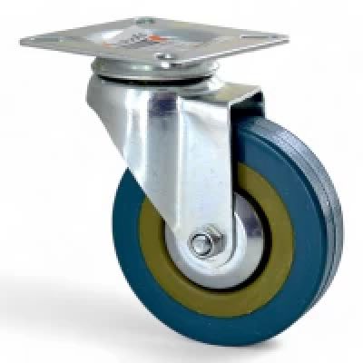 Roata pivotanta cu flansa din PVC gri pentru mobilier D:75 tip: fara frana S:35 677471 Roata pivotanta cu flansa din PVC gri pentru mobilier D:75 tip: fara frana S:35 677471