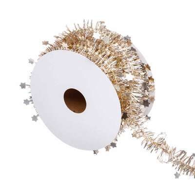 Rola betea aurie cu stelute 300 cm 129635or