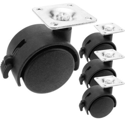 Rotila FI40mm cu placa 38X38 negru 4BUC/PUNGA 33511 Rotila FI40mm cu placa 38X38 negru 4BUC/PUNGA 33511