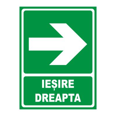 S0120 autocolant iesire dreapta 15CM X 20cm