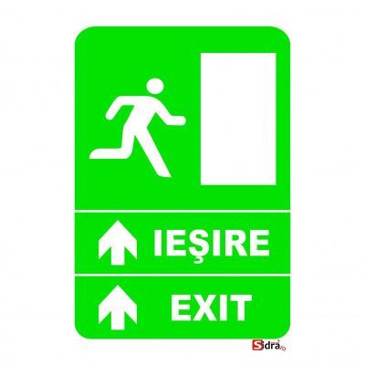S0126 indicator iesire de sigranta 20X30 Autocolant