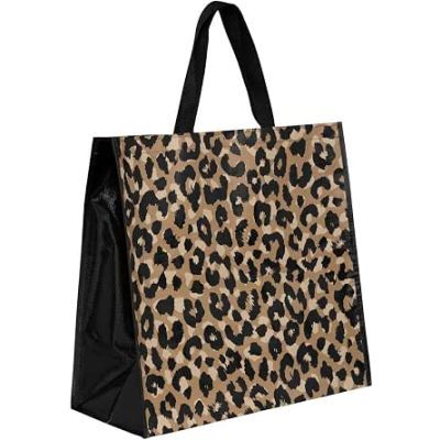 Sacosa de cumparaturi din PP decorata cu leopard 164555F