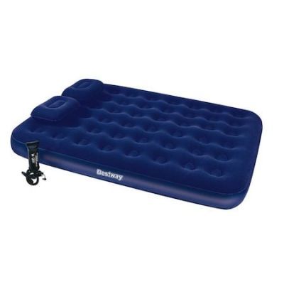 Saltea gonflabila cu perna 203 x 152 x 22 cm 67374, Albastru