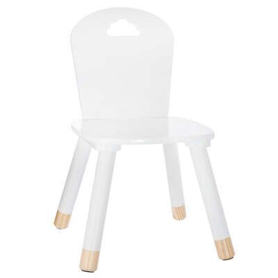 Scaun de copii din lemn 30 x 30 x 50 cm alb 127153b