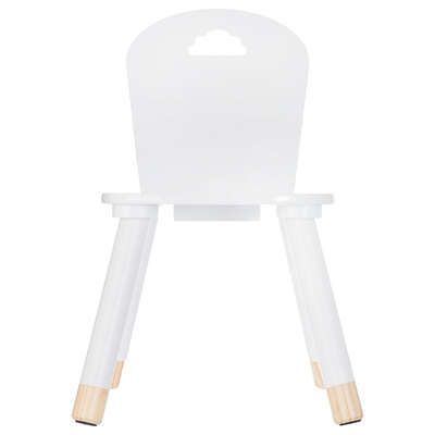 Scaun de copii din lemn 30 x 30 x 50 cm alb 127153b