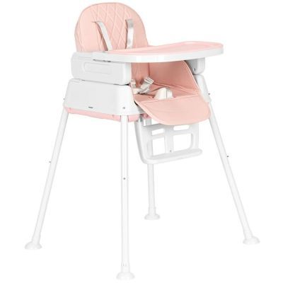 Scaun de hranire pentru bebelusi 3in1 pliabil roz HA-009 ROZ Scaun de hranire pentru bebelusi 3in1 pliabil roz HA-009 ROZ