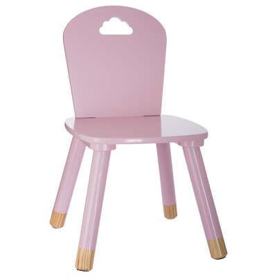 Scaun de copii din lemn 30 x 30 x 50 cm roz 127153a