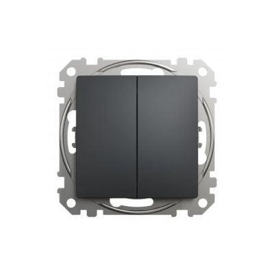Sedna design intrerupator dublu 10AX antracit