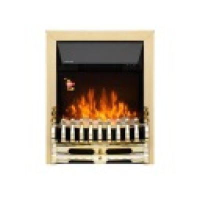 Semineu electric decorativ incorporat cu decoratiuni aurii FKKI25G