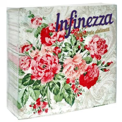 SERVETELE 20/set 33x33 RED ROSSE 3 STR.