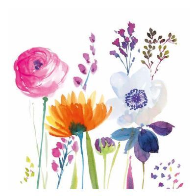 SERVETELE 20/set 33x33 SPRING FLOWER 3STR