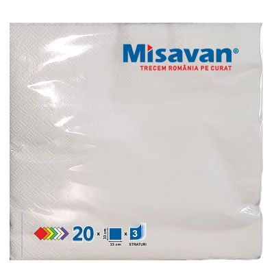 SERVETELE MSV 20/set 33x33 ALB