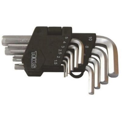 Set 10 chei hexagonale scurte, 1.5-10 mm, CR-V LT56393