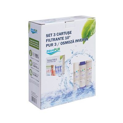 Set 3 cartuse filtrante aquapur 10'' pur3/ro aqua07000810003
