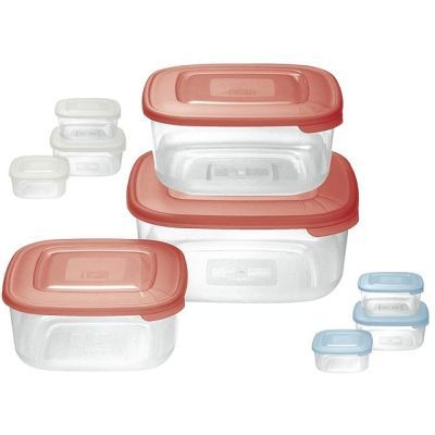 Set 3 cutii alimentare patrate capac alb T1-9040637