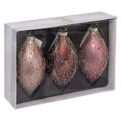 Set 3 globuri rose. 184465