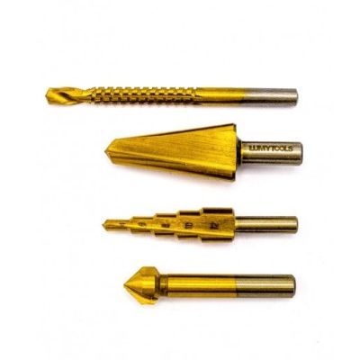 SET 4 BURGHIE UNIVERSALE METAL,CONIC,IN TREPTE SI FREZ LT21854